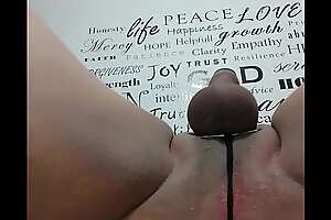 Training irritant solo with dildo and buttplug upstairs a c string
