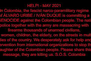 En Colombia el gobierno está masacrando civiles - Genocidio en Colombia
